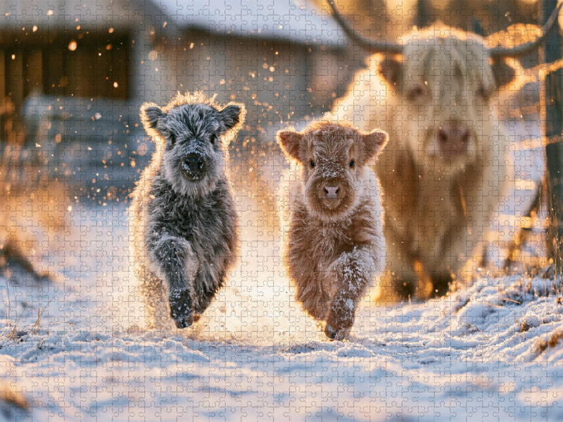 Winterglück auf vier Hufen