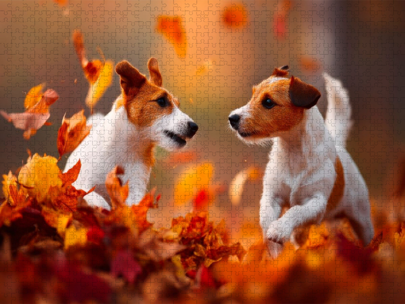 Jack Russell Terrier - Abenteuer im bunten Laub