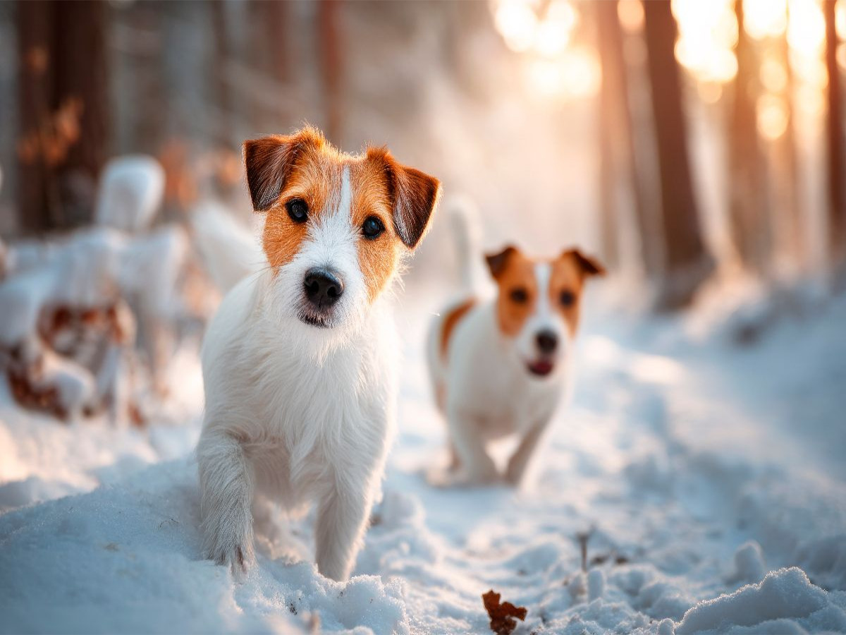 Jack Russell Terrier - Winterfreunde auf Entdeckungstour
