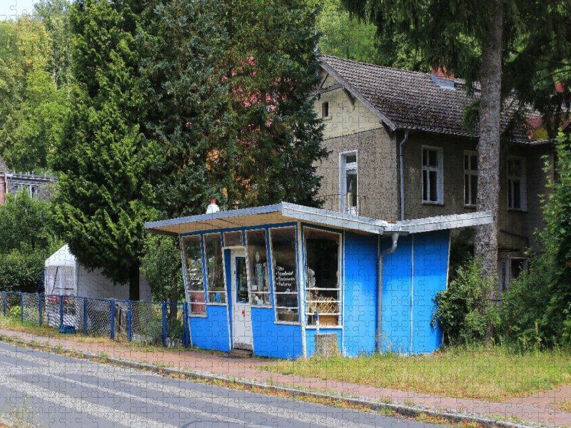 Historischer DDR-Kiosk in Buckow in der Märkischen Schweiz