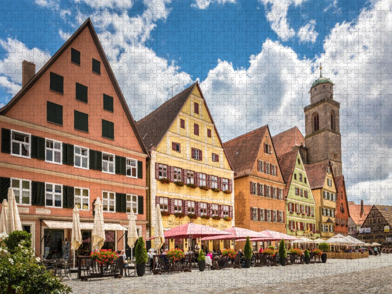 Historische Häuser am Marktplatz von Dinkelsbühl