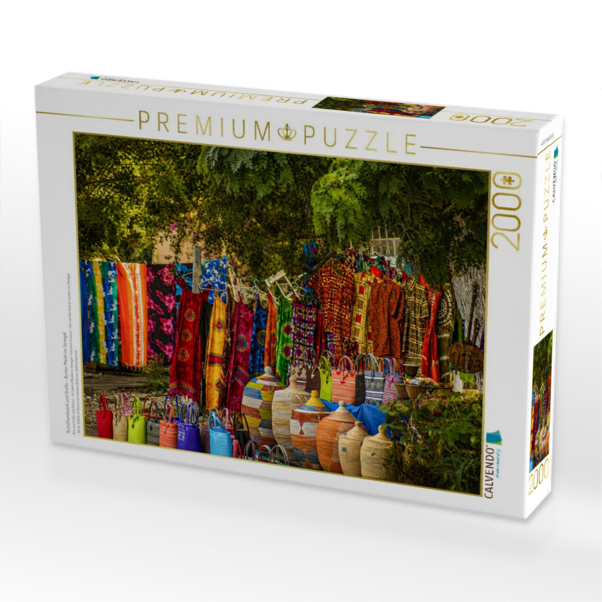 Kunsthandwerk und Stoffe – Bunter Markt im Senegal