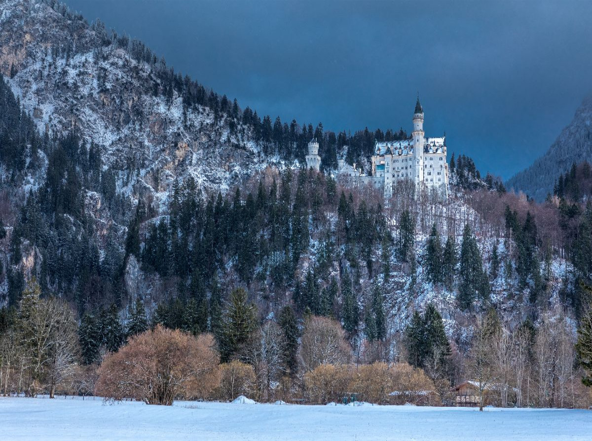 Winterstimmung am Schloss Neuschwanstein bei Hohenschwangau