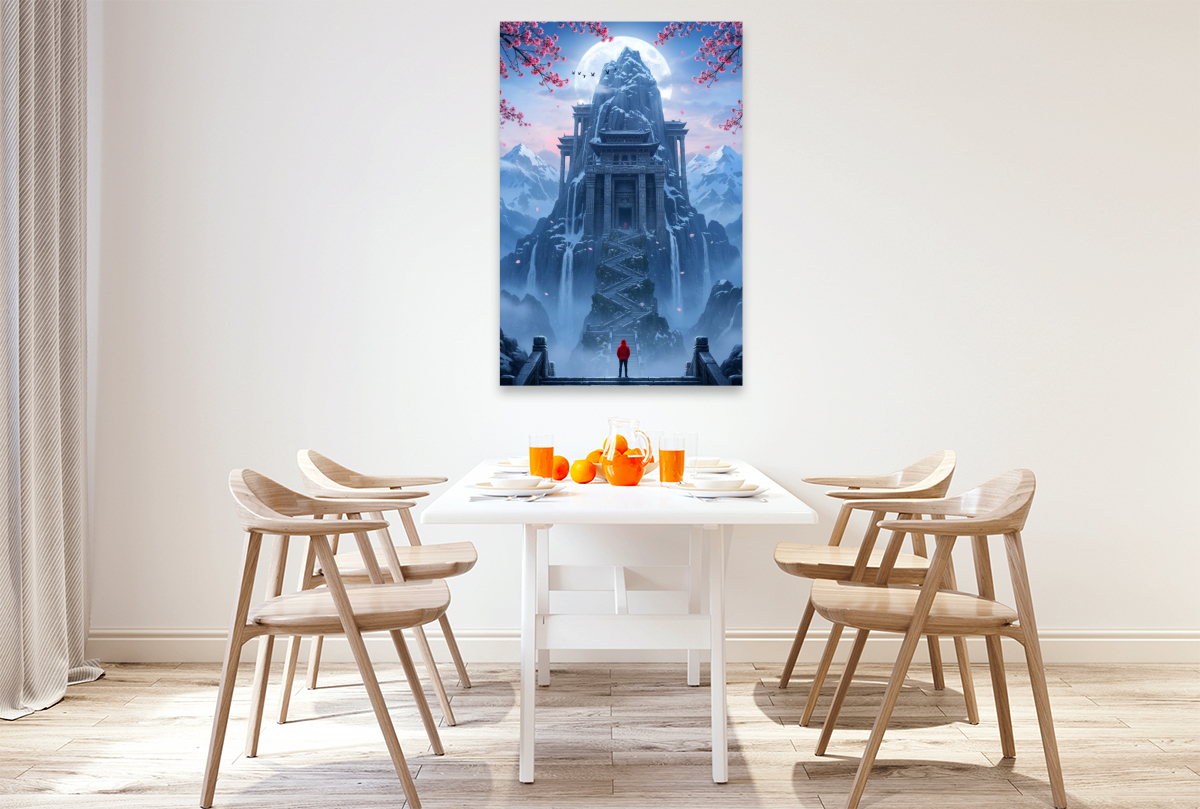 Die letzten Stufen zum Ziel - buddhistischer Fantasie Tempel