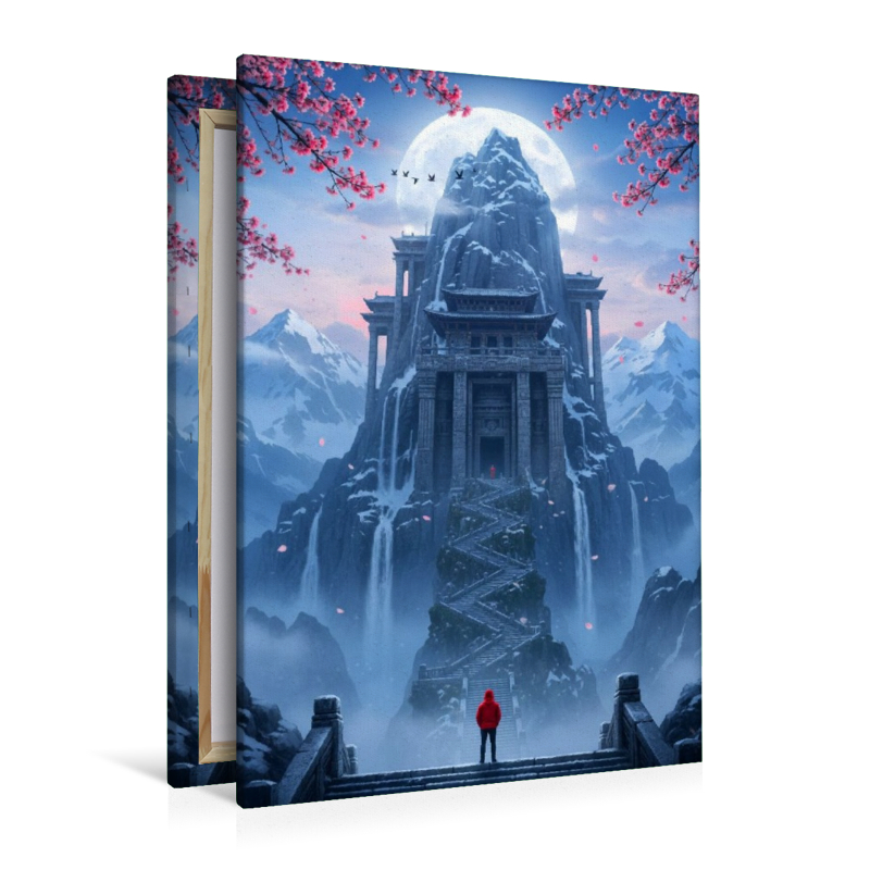 Die letzten Stufen zum Ziel - buddhistischer Fantasie Tempel