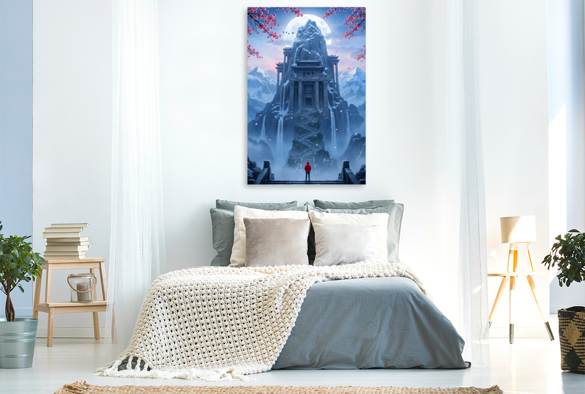 Die letzten Stufen zum Ziel - buddhistischer Fantasie Tempel