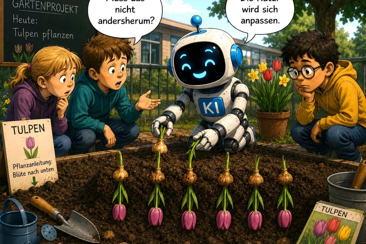 Bald wachsen Tulpen - wir sehen sie aber nicht