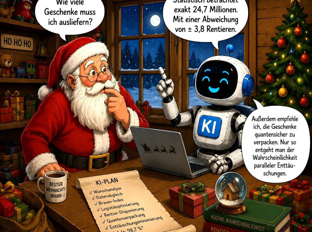 Diskussion mit dem Weihnachtsmann
