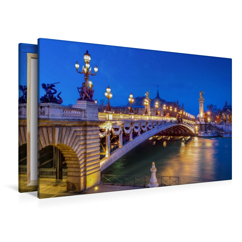 Seine-Brücke Pont Alexandre III zur blauen Stunde