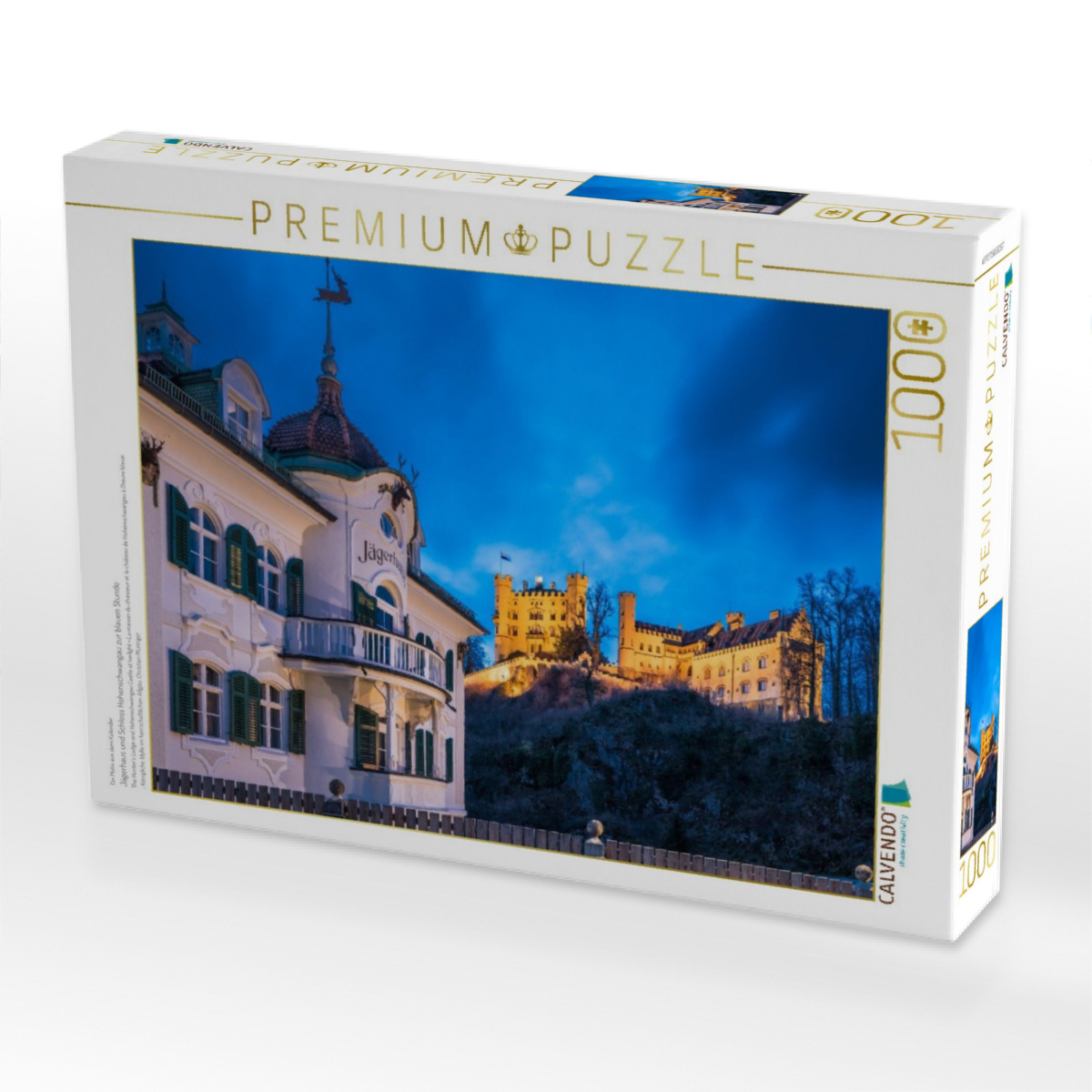 Jägerhaus und Schloss Hohenschwangau zur blauen Stunde