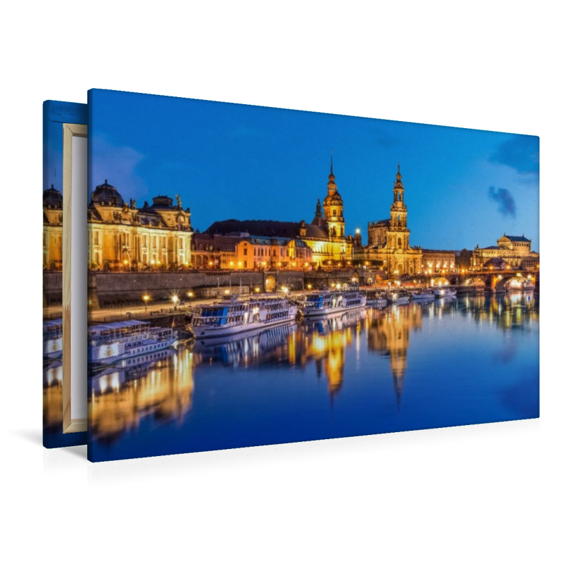 Dresdener Elbufer zur blauen Stunde