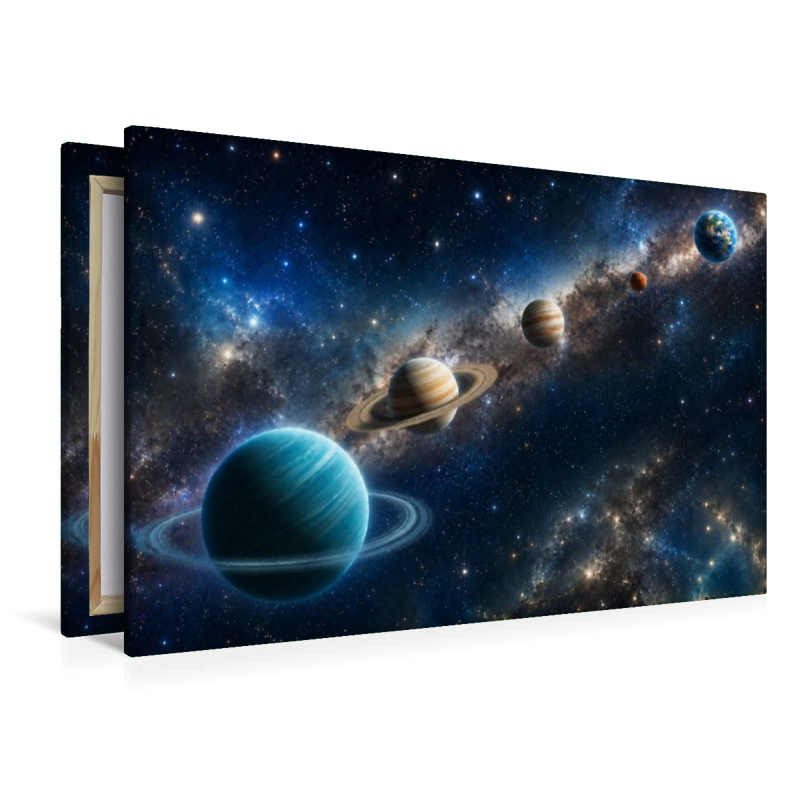 Planeten:Uranus, Saturn, Jupiter, Mars und Erde