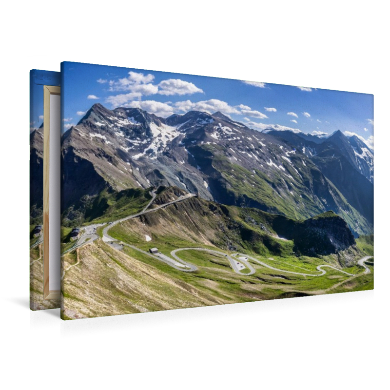 Großglockner Hochalpenstraße vor den Gipfeln der Glocknergruppe