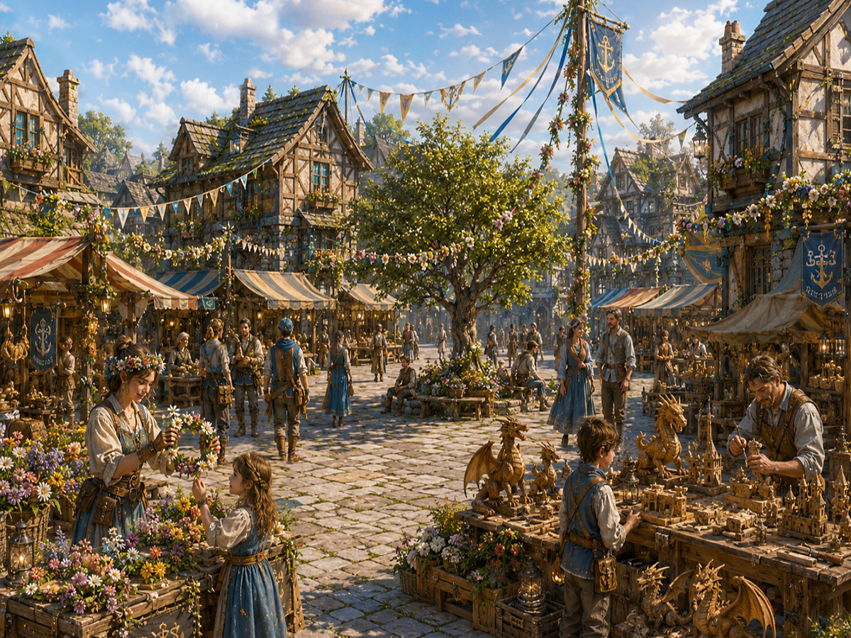 Der Marktplatz von Caelora
