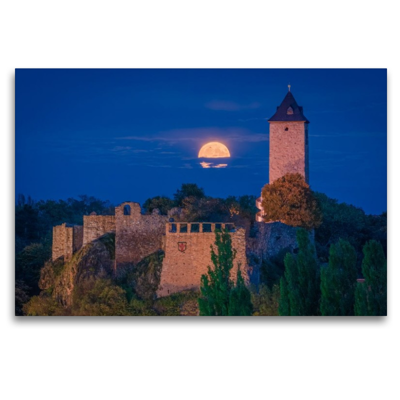 Vollmond über Burg Giebichenstein