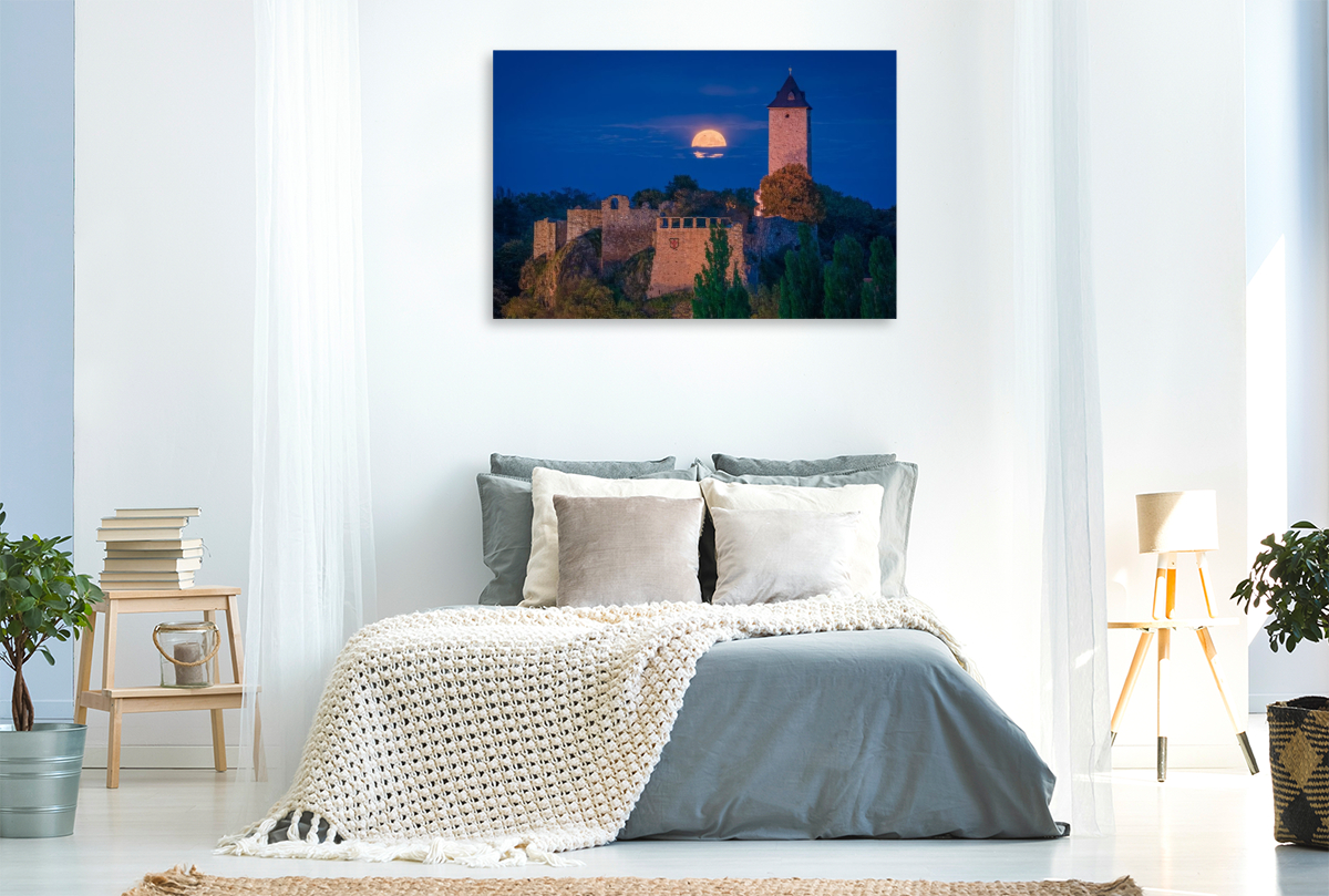Vollmond über Burg Giebichenstein
