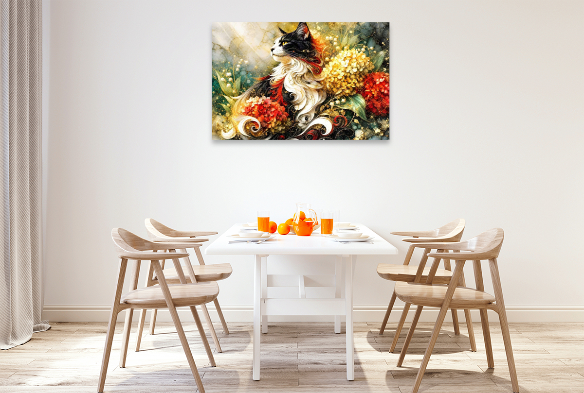 Katzenblick im Farbenschmuck