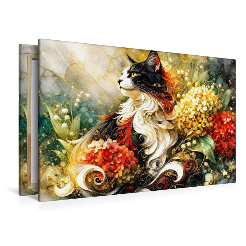 Katzenblick im Farbenschmuck