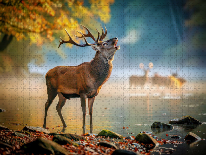 Wenn der Hirsch erscheint, hält der Wald den Atem an.