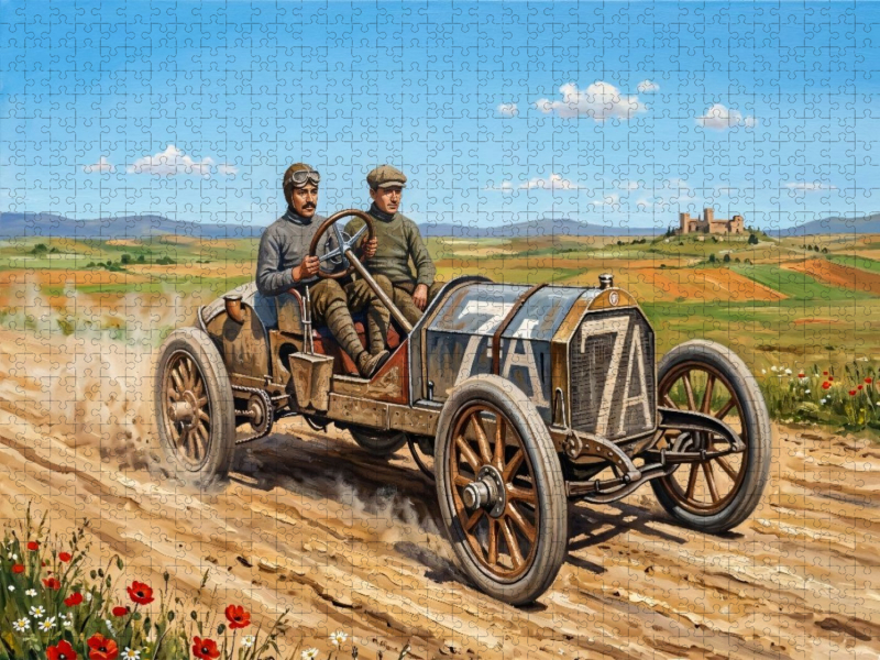 1908 gewann Vincenzo Trucco mit Beifahrer Alfieri Maserati im Isotta Fraschini die Targa Florio.