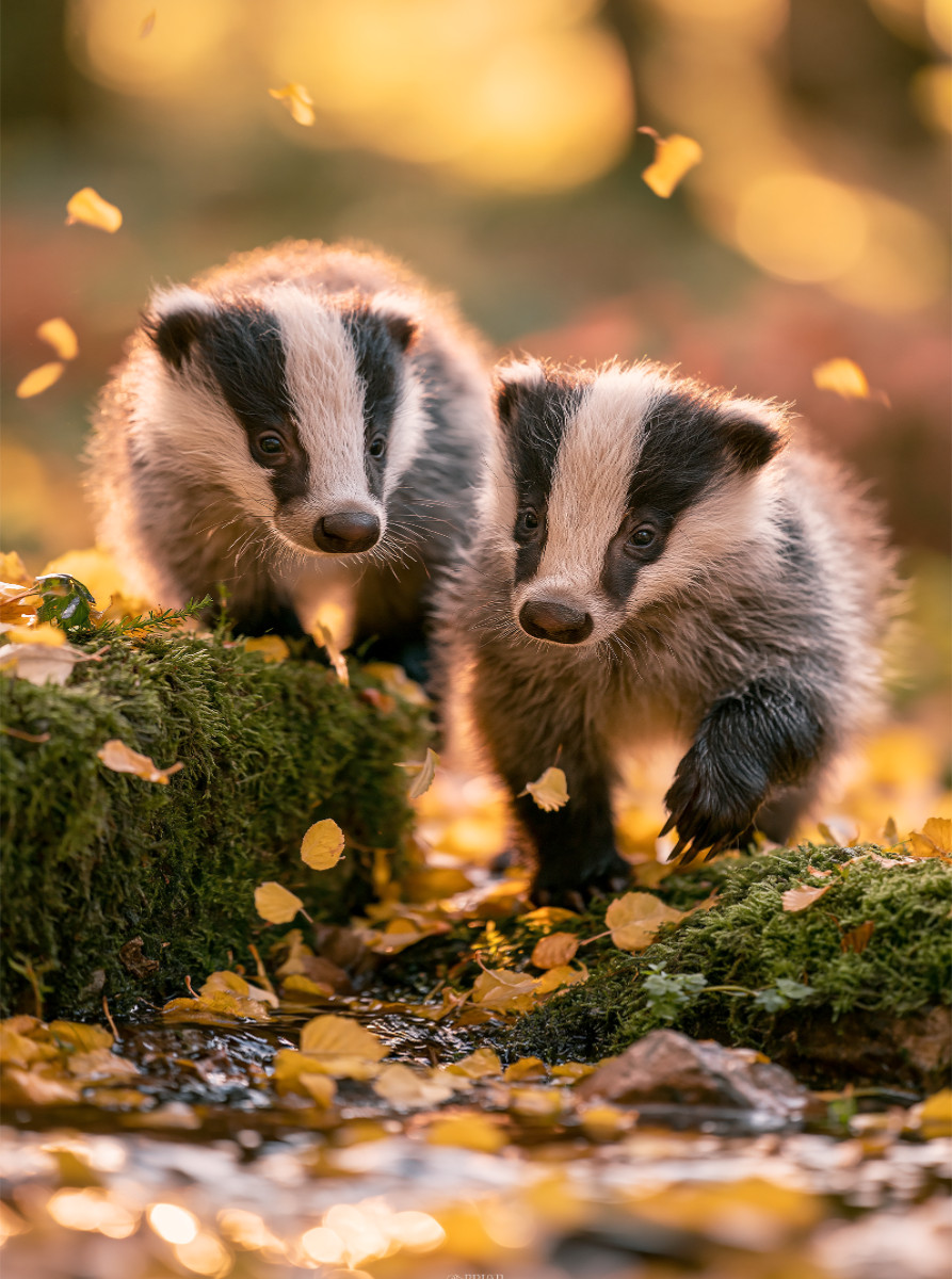 Spielen im Herbstlicht