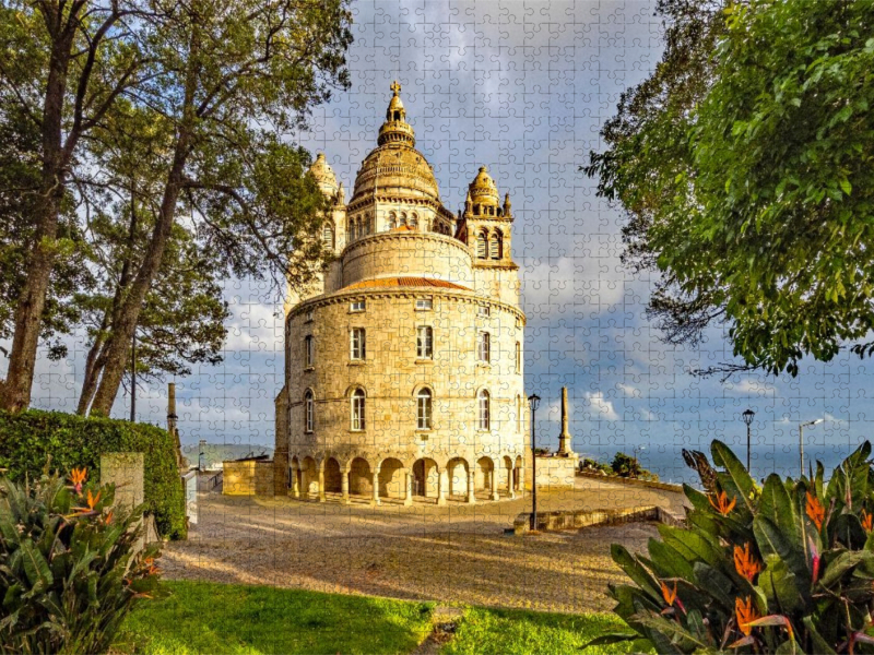 Die Santa Luzia Wallfahrtskirche in Viana do Castelo