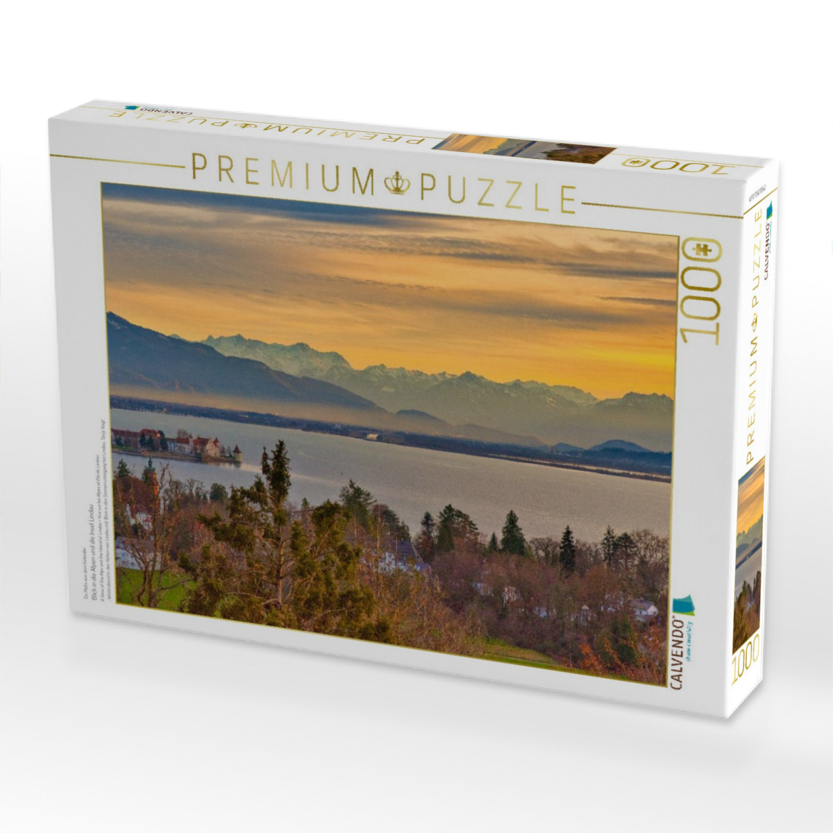 Blick in die Alpen und die Insel Lindau