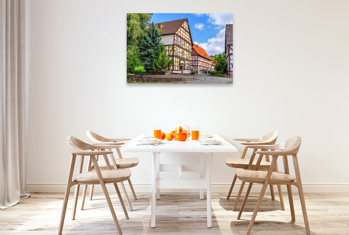Fachwerkshäuser in Gottsbüren, Reinhardswald, Hessen, Deutschland