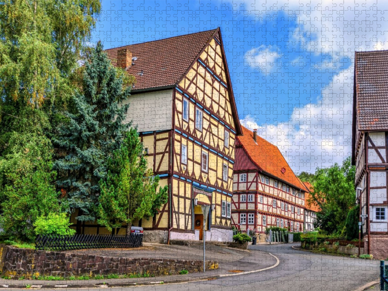 Fachwerkshäuser in Gottsbüren, Reinhardswald, Hessen, Deutschland