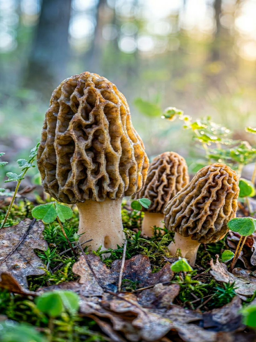 Pilz Porträt Speisemorchel