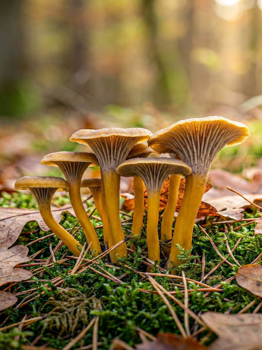 Pilz Porträt Trompetenpfifferling