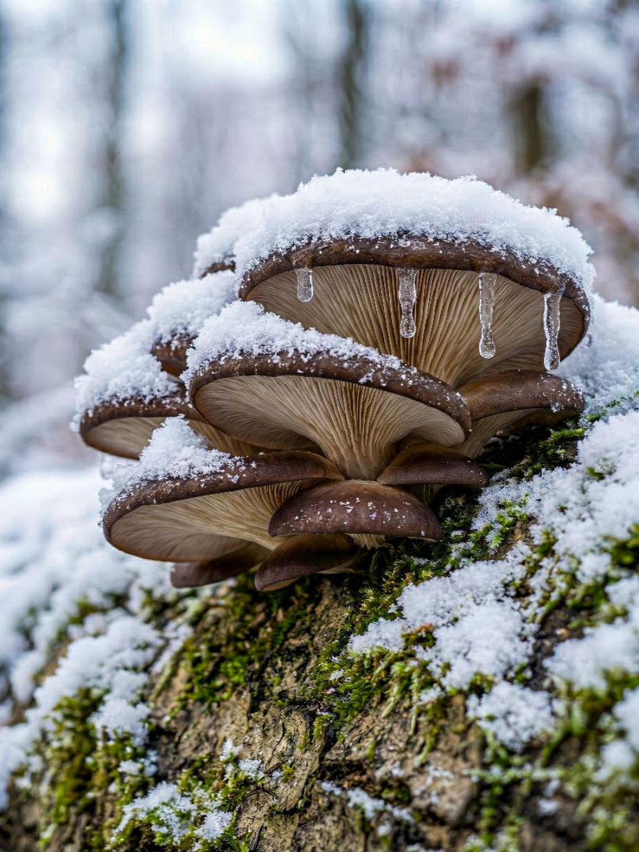 Pilz Porträt Austernseitling