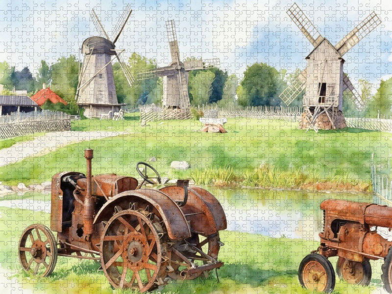 Windmühlenpark auf der Insel Saaremaa