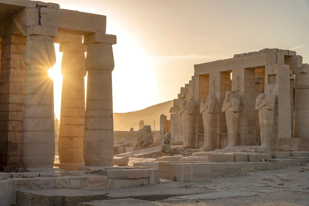 Das Ramesseum in Luxor, Ägypten