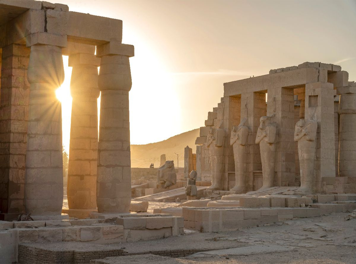 Das Ramesseum in Luxor, Ägypten