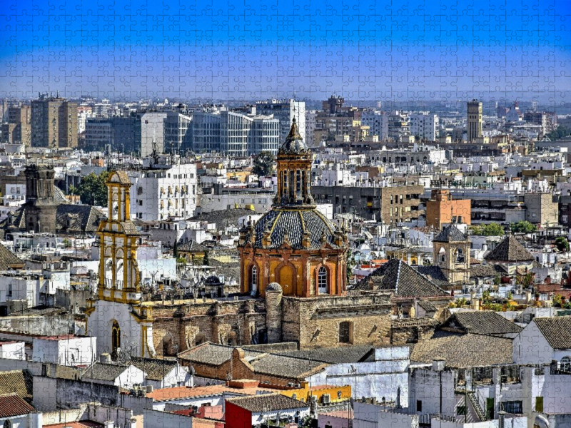 Sevilla Panorama mit San Luis de los Franceses Kirche