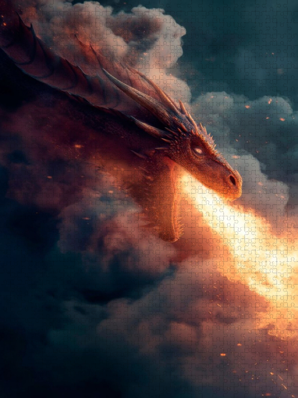 Drachen - Feuer über den Wolken