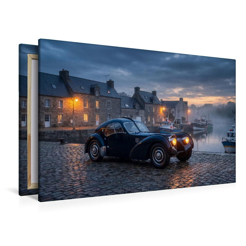 Bugatti Type 57 SC Atlantic (Coupé Aéro) (Frankreich, 1936) in einem Hafen der Bretagne