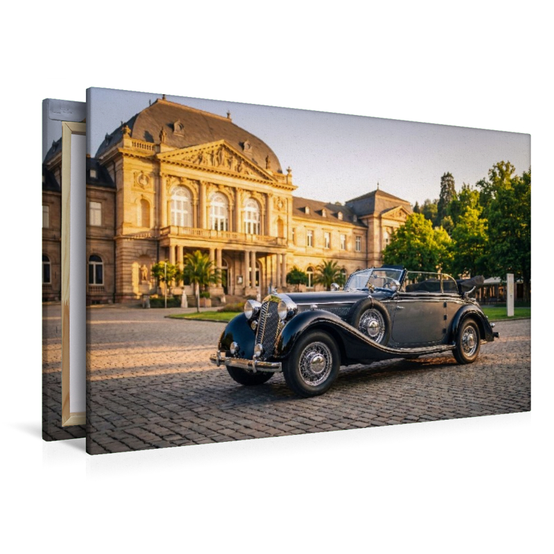 Horch 853 Sport-Cabriolet (Deutschland, 1935–1939) vor historischem Kurhaus