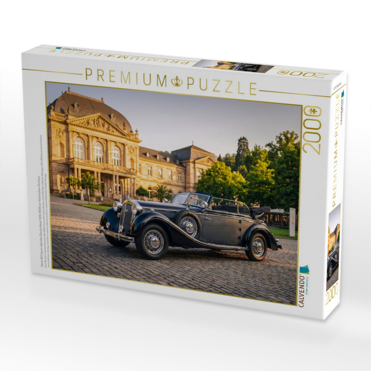 Horch 853 Sport-Cabriolet (Deutschland, 1935–1939) vor historischem Kurhaus
