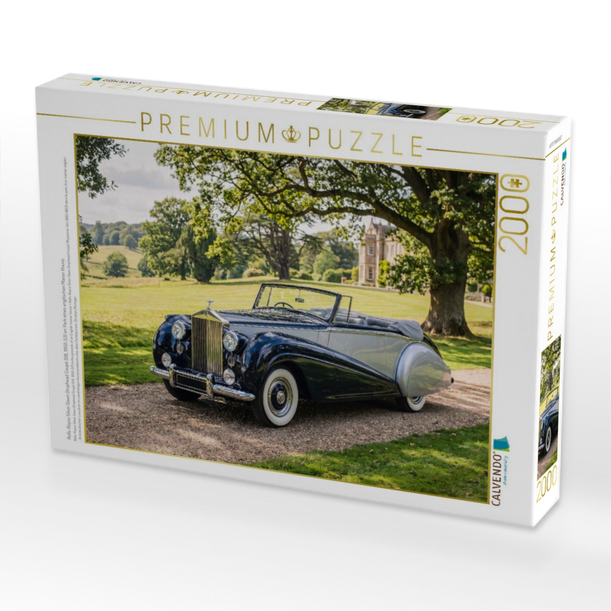 Rolls-Royce Silver Dawn Drophead Coupé (GB, 1950-53) im Park eines englischen Manor House