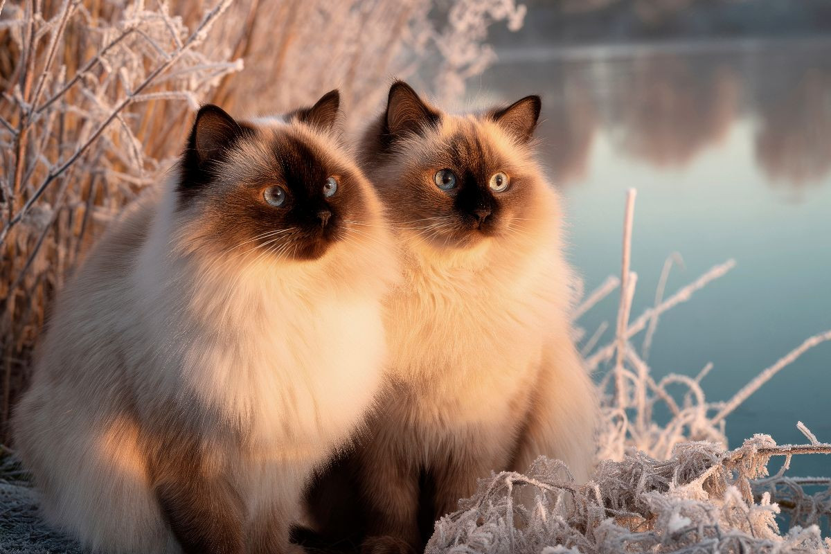 Heilige Birma - Magische Wintermomente