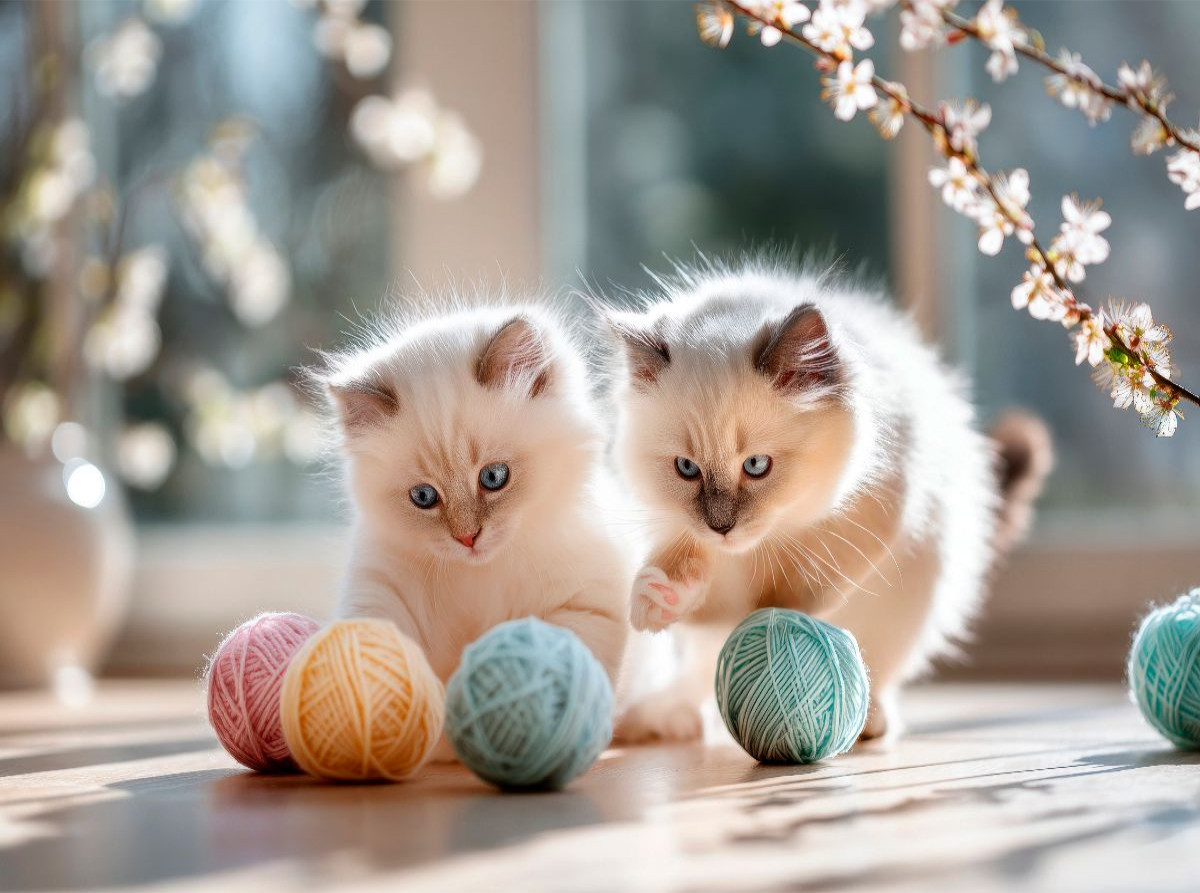 Heilige Birma Kitten – Samtpfoten im Spielefieber