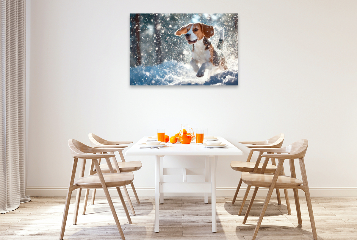 Beagle - Mit fliegenden Ohren ins Winterglück