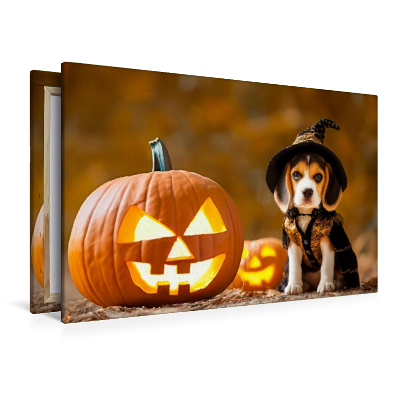 Beagle - Welpe im Halloweenzauber