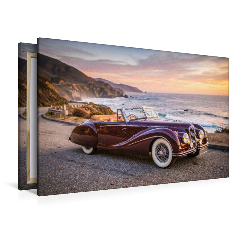 Delahaye 135 M Cabriolet (Frankreich, 1950) auf dem Pacific Coast Highway in Kalifornien
