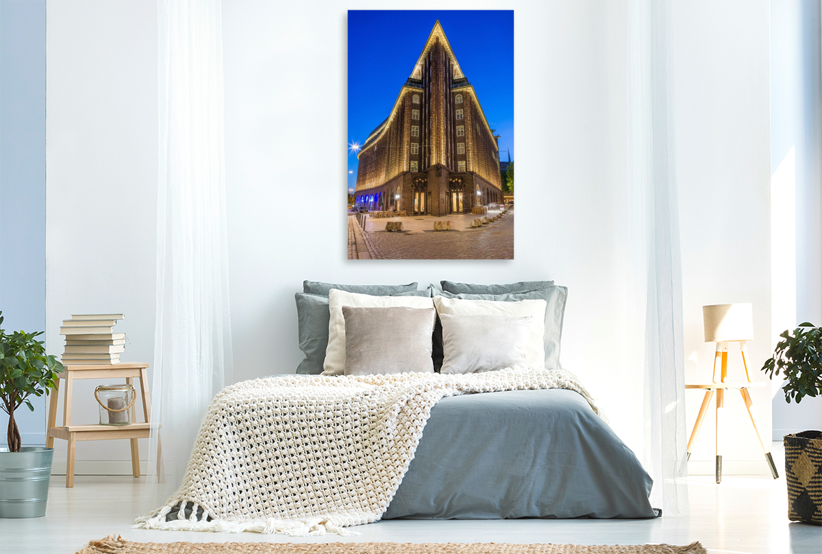 Hamburg - Das Chilehaus zur Blauen Stunde