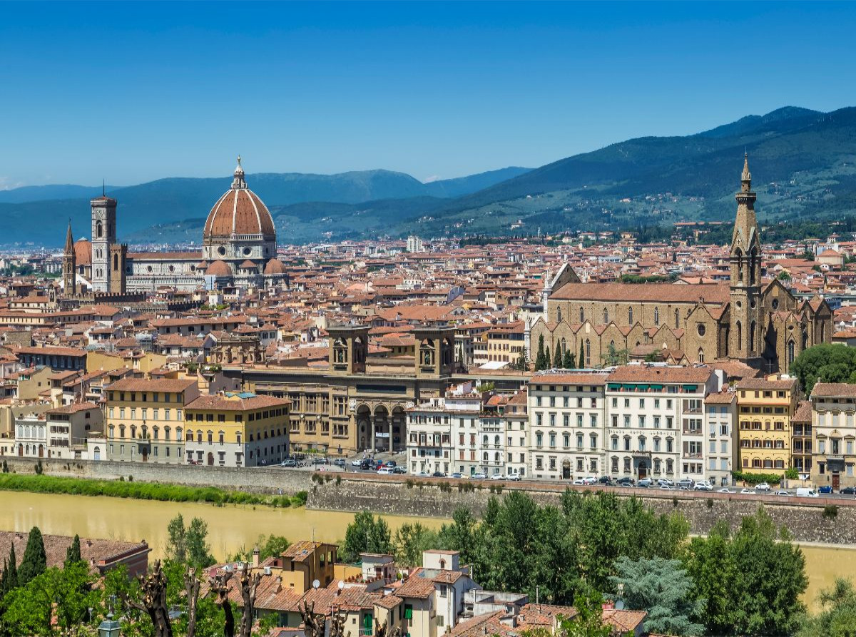 Aussicht vom Piazzale Michelangelo in Florenz