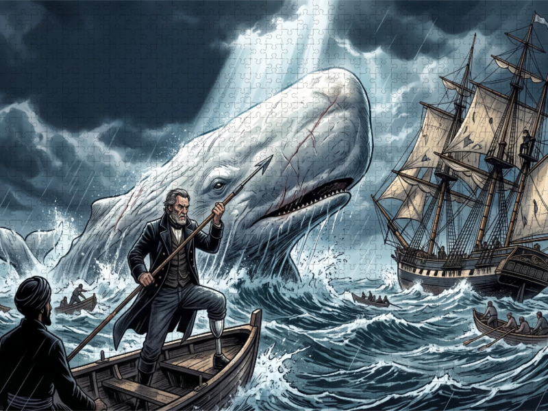 Ahab stellt sich dem weißen Wal