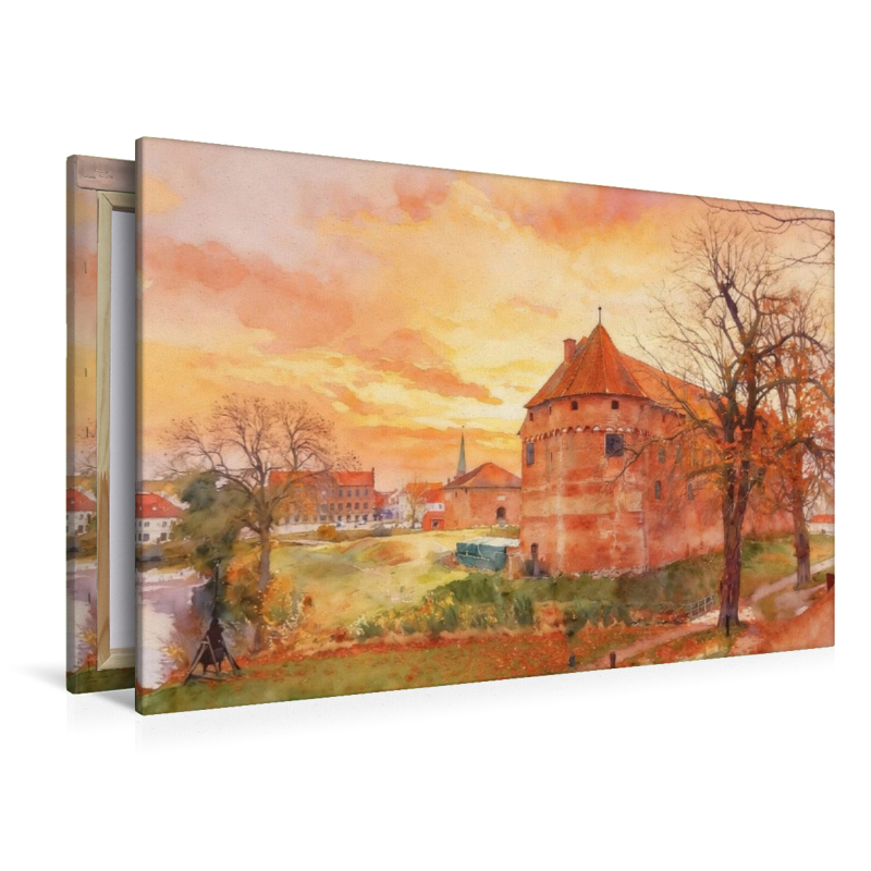 Schloss Nyborg im Sonnenuntergang